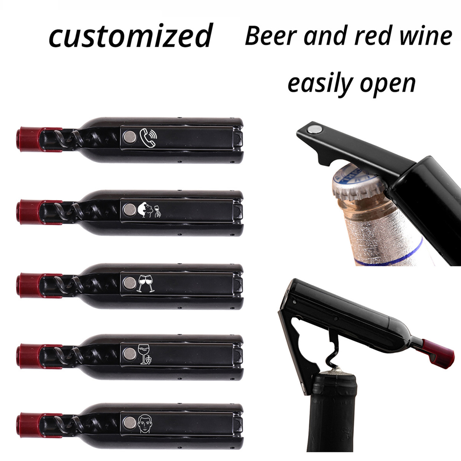 병 모양 맞춤 텍스트 와인 오프너 냉장고 자석 맞춤 이 - Wine In Beer Name 리뷰 및 가격